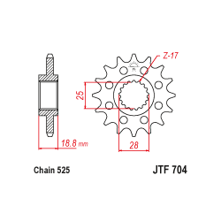 JTF704 első lánckerék