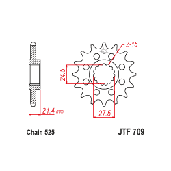 JTF709 első lánckerék