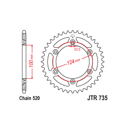 JTR735 Hátsó lánckerék