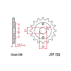 JTF725 első lánckerék