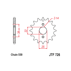 JTF726 első lánckerék