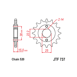 JTF737 első lánckerék