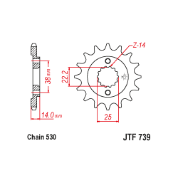 JTF739 első lánckerék