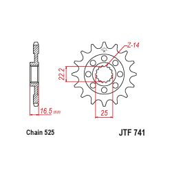 JTF741 első lánckerék