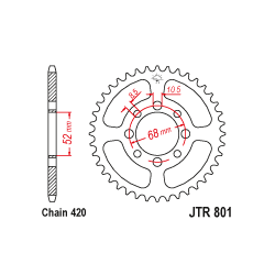 JTR801 Hátsó lánckerék