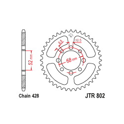 JTR802 Hátsó lánckerék