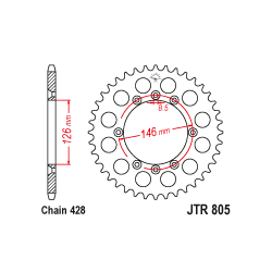 JTR805 Hátsó lánckerék