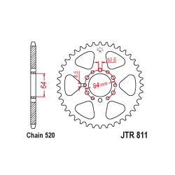 JTR811 Hátsó lánckerék