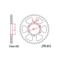 JTR813 Hátsó lánckerék