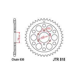 JTR818 Hátsó lánckerék