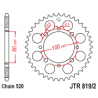 JTR819/2 Hátsó lánckerék