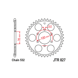 JTR827 Hátsó lánckerék