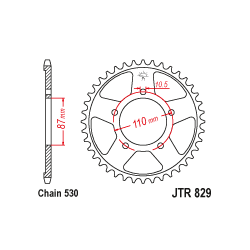 JTR829 Hátsó lánckerék