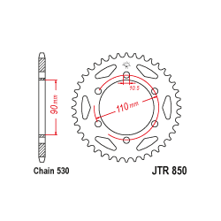 JTR850 Hátsó lánckerék
