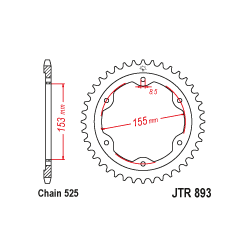 JTR893 Hátsó lánckerék