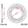 JTA1307 Aluminium hátsó lánckerék