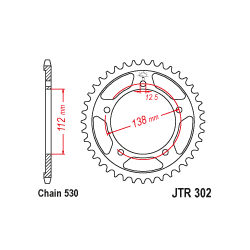 JTA302 Aluminium hátsó lánckerék