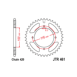 JTA461 Aluminium hátsó lánckerék